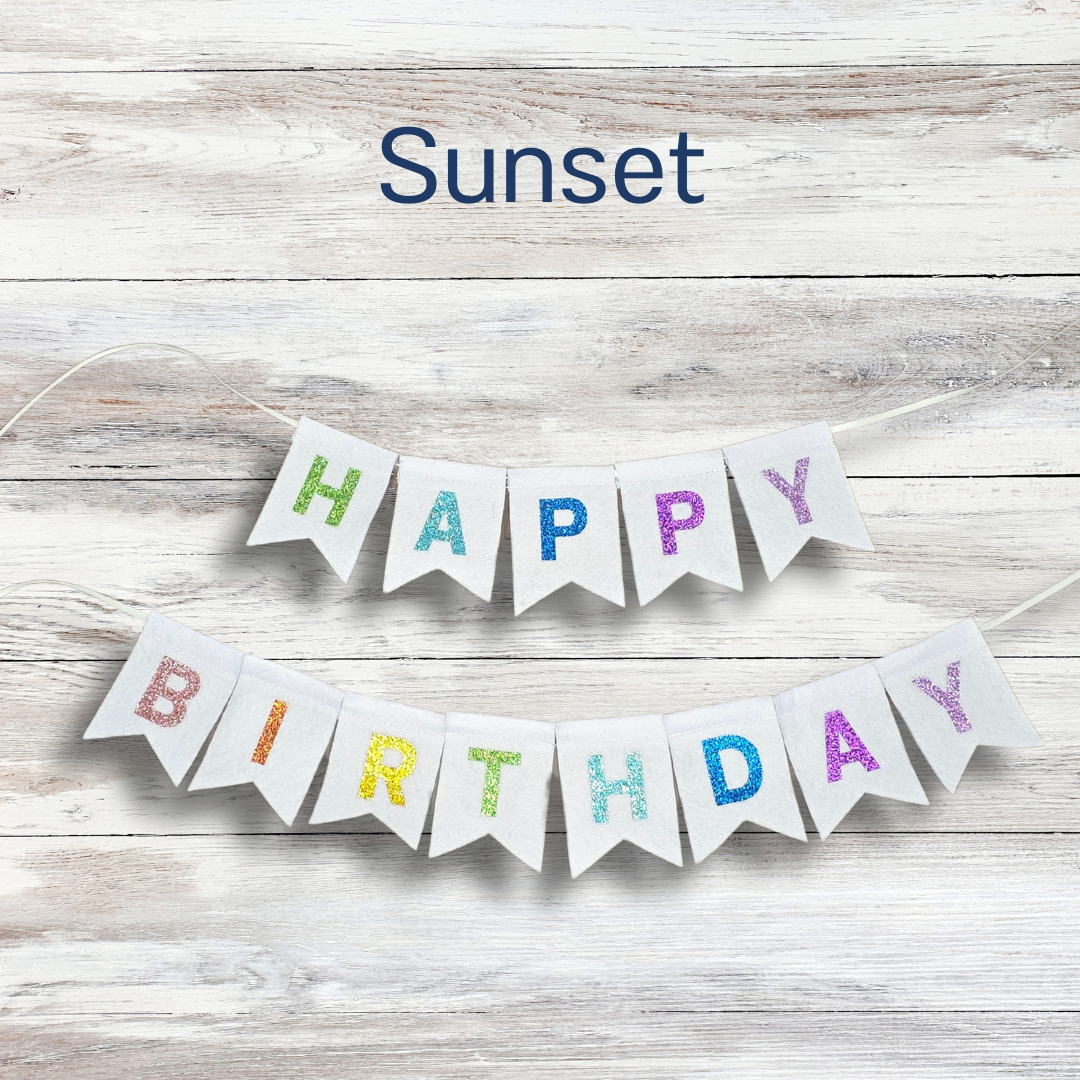 EOL Happy Birthday felt bunting