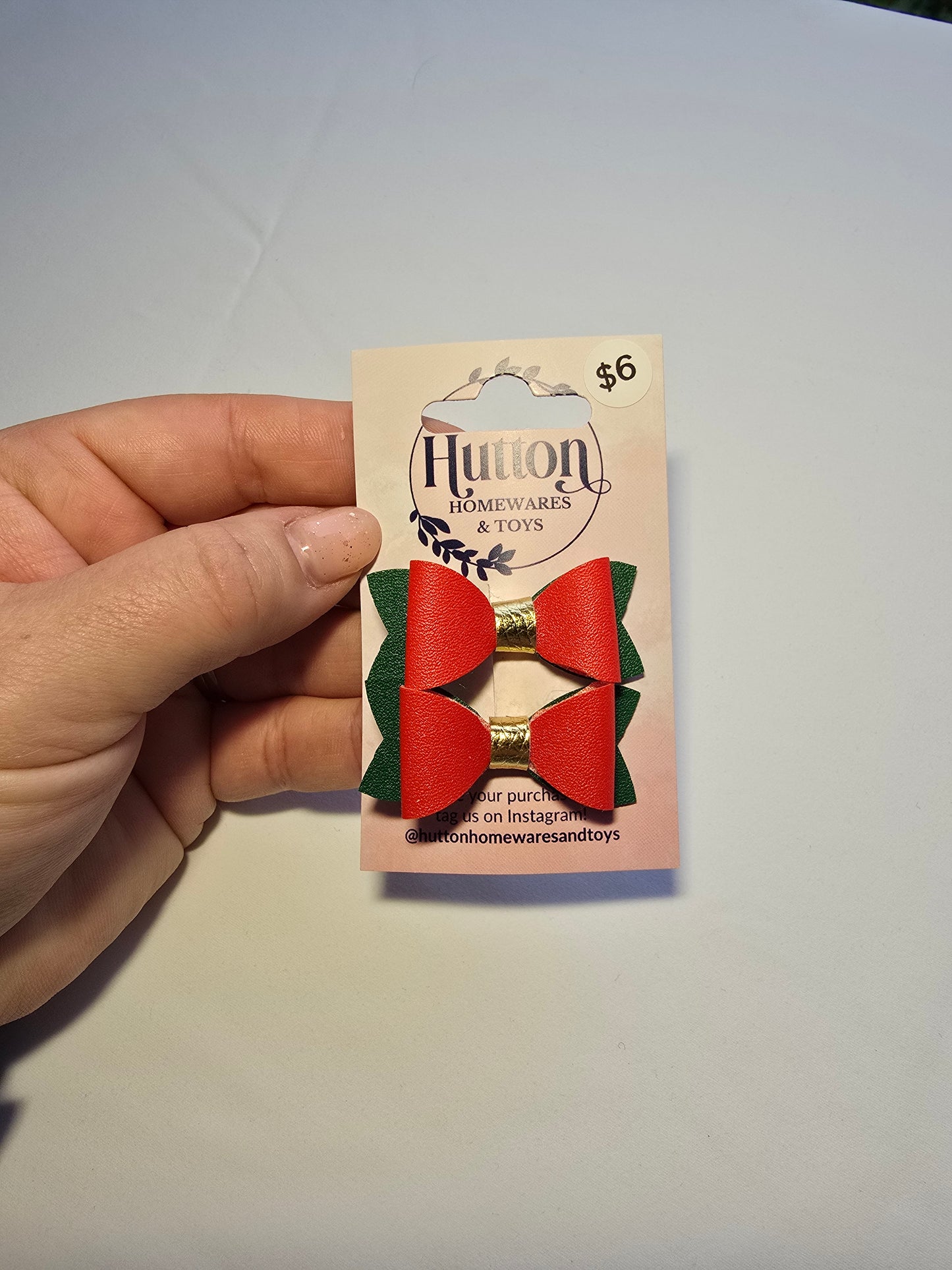 Christmas Mini Posie Hair Clips