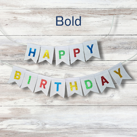 EOL Happy Birthday felt bunting